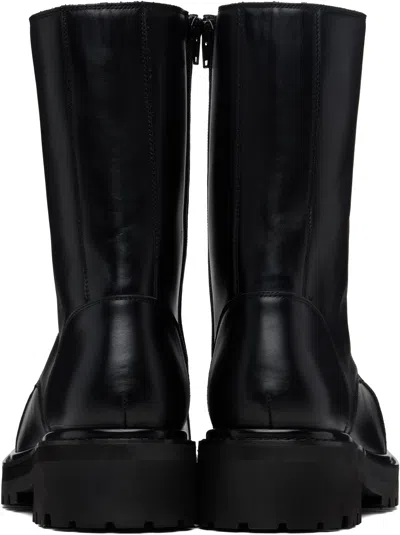 Vetements Black Stomp Compact Boots In Multi