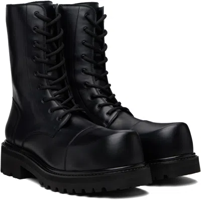 Vetements Black Stomp Compact Boots In Multi