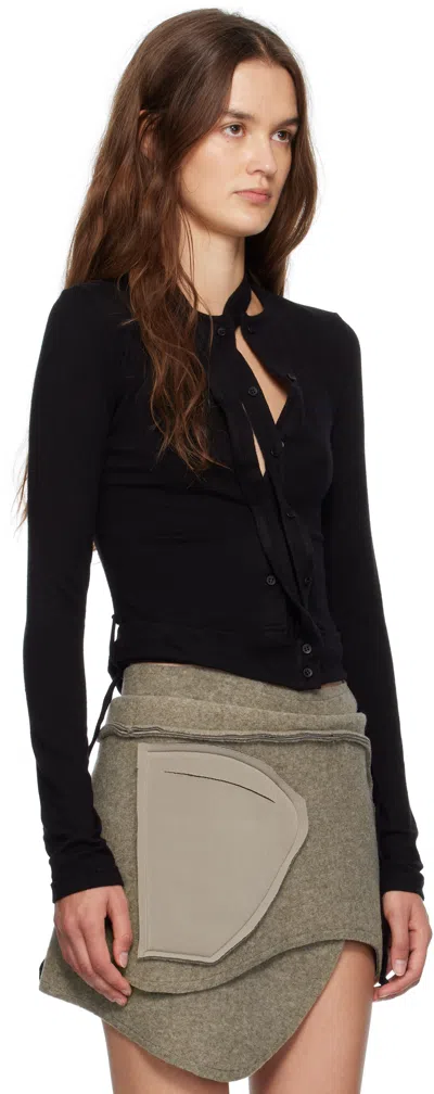 Ottolinger Double-closure Knit Cardigan In Black