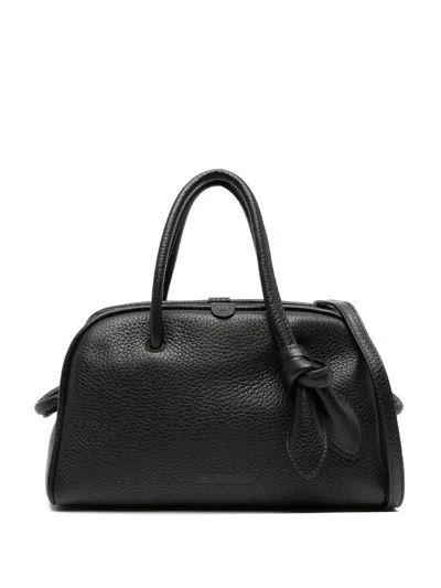 Jacquemus Le Petit Turismo Grain Leather Bag In Black