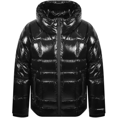 Dsquared2 3d Down Jacket In Nylon Trapuntato Urban-street Relaxed-fit Jacket In Black