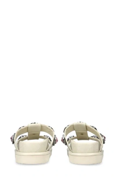 Kurt Geiger London Orson Crystal Slide Sandal In White