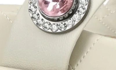 Kurt Geiger London Orson Crystal Slide Sandal In White