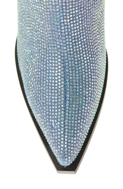 Azalea Wang Domingo Pointed Toe Boot In Blue