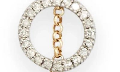 Meshmerise Diamond Initial Bezel Bracelet In Gold