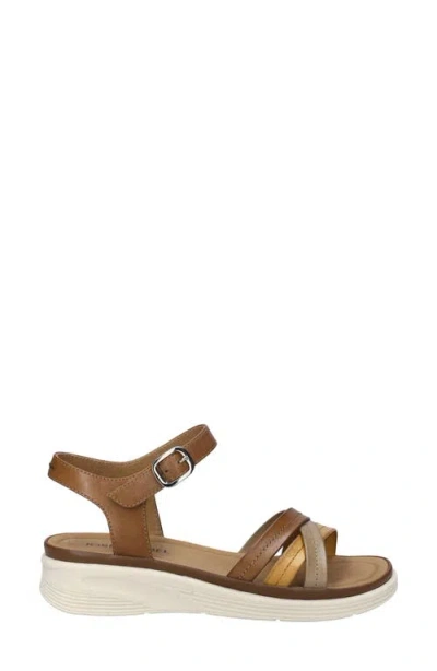 Josef Seibel Sevran Ankle Strap Platform Wedge Sandal In Brown