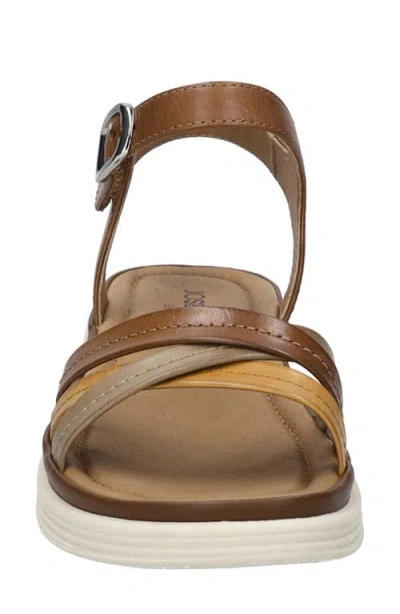 Josef Seibel Sevran Ankle Strap Platform Wedge Sandal In Brown