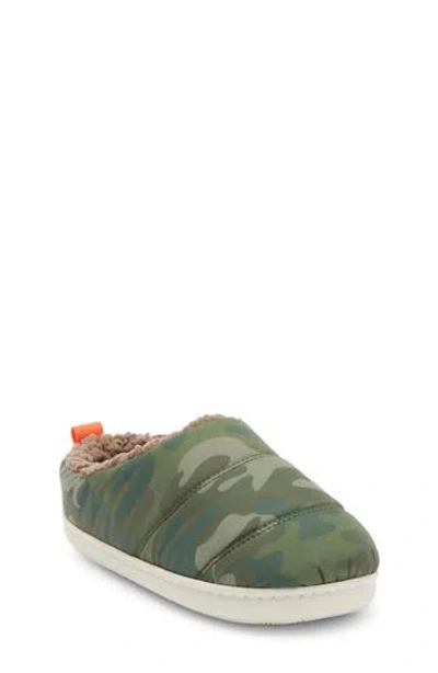 Nordstrom Rack Kids' Fleece Lined Puff Slipper In Green