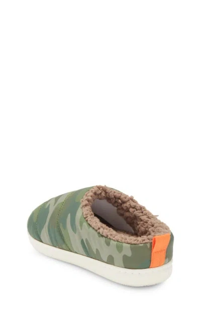 Nordstrom Rack Kids' Fleece Lined Puff Slipper In Green