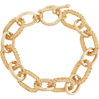Panacea Mixed Link Toggle Bracelet In Gold