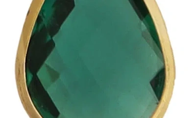 Panacea Multicolor Crystal Teardrop Linear Earrings In Green