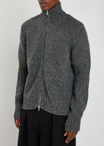 Ymc You Must Create Ymc Nova Wool-blend Cardigan In Gray