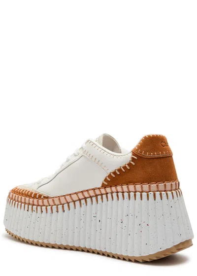 Chloé Nama Sneakers With Double Platform Sole In Multi