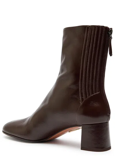 Aquazzura Boots Brown In Animal Print