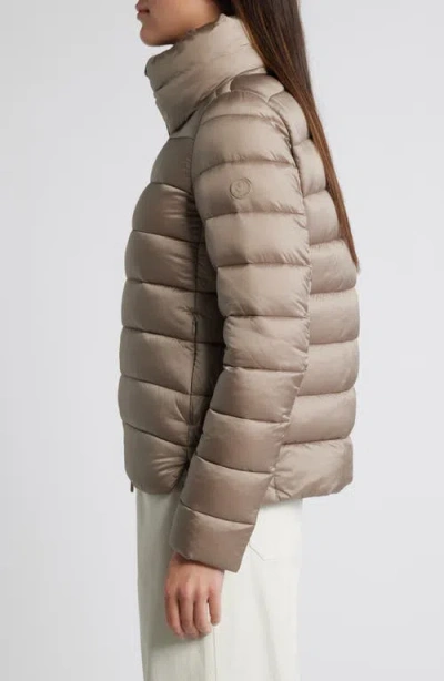 Save The Duck Elsie Water & Wind Repellent Puffer Jacket In Brown