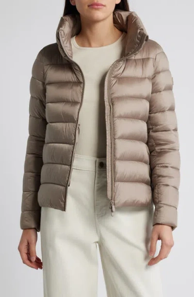 Save The Duck Elsie Water & Wind Repellent Puffer Jacket In Brown
