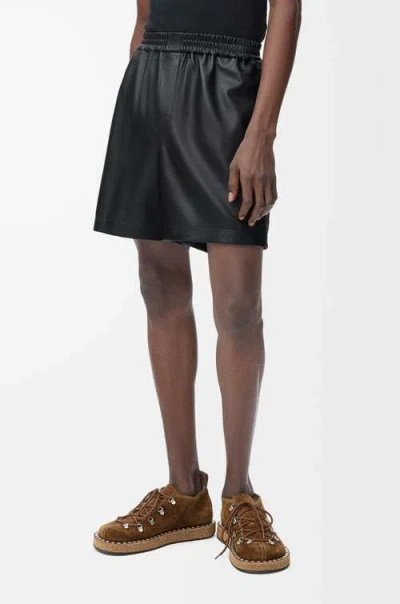 Loewe Shorts In Nappa Lambskin In Black