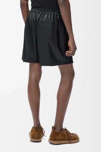 Loewe Shorts In Nappa Lambskin In Black