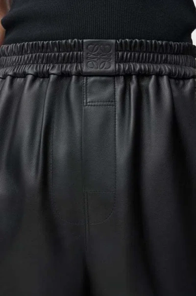 Loewe Shorts In Nappa Lambskin In Black