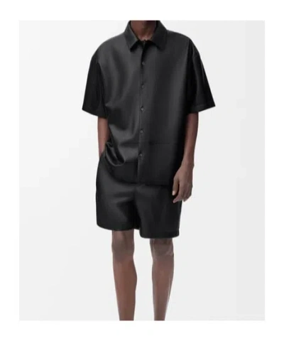 Loewe Shorts In Nappa Lambskin In Black
