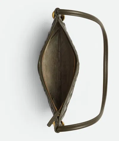 Bottega Veneta Mini Solstice Intrecciato Leather Hobo Bag In Green