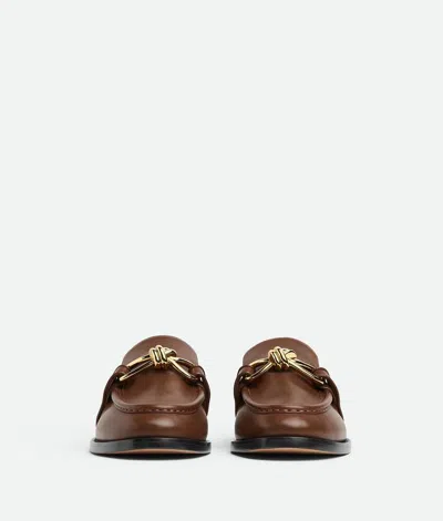 Bottega Veneta Astaire Knot Leather Loafers In Brown