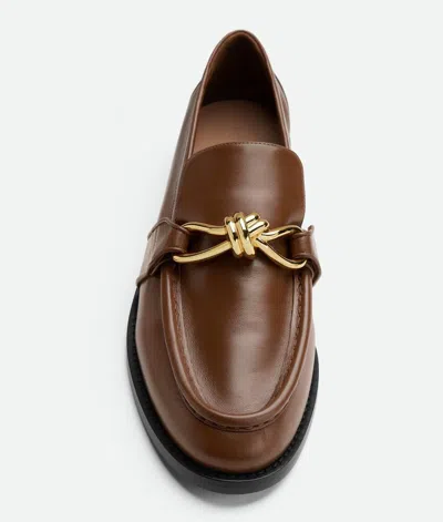 Bottega Veneta Astaire Knot Leather Loafers In Brown