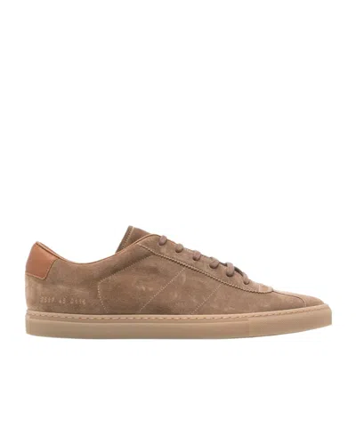 Common Projects Field Trainer Sneakers In Camel Suede In Multi