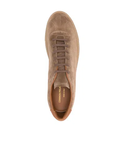 Common Projects Field Trainer Sneakers In Camel Suede In Multi
