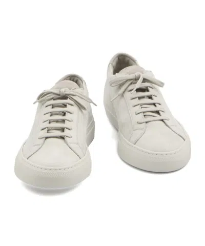 Common Projects Achilles Sneakers In Light Grey Nubuck In Animal Print