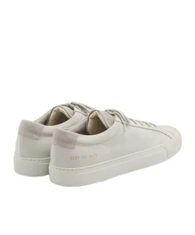 Common Projects Achilles Sneakers In Light Grey Nubuck In Animal Print