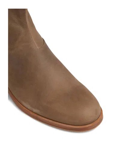 Common Projects Zipped Boot Ankle Boots In Camel Suede In Animal Print