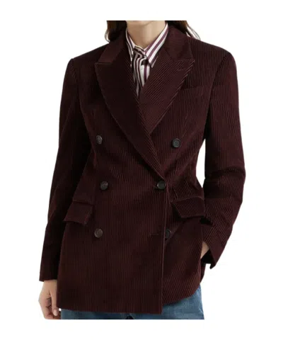 Brunello Cucinelli Oversized Double-breasted Cotton-corduroy Blazer In Black