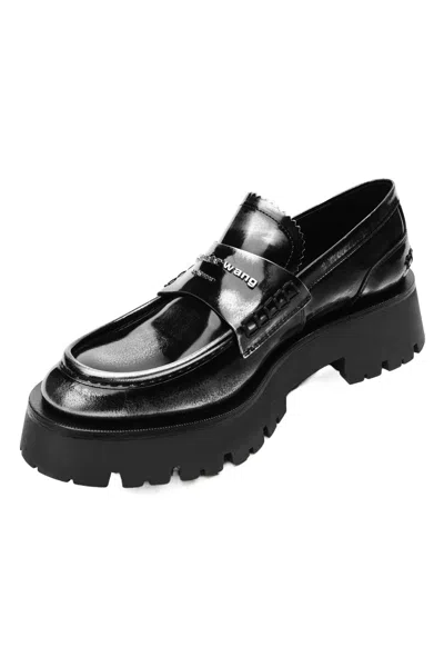 Alexander Wang Mocassini Carter In Pelle With Medium Tacco In Black