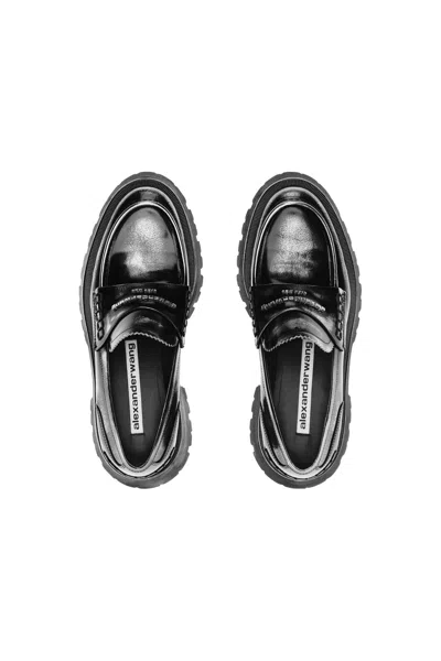 Alexander Wang Mocassini Carter In Pelle With Medium Tacco In Black