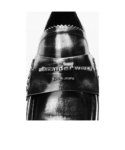 Alexander Wang Mocassini Carter In Pelle With Medium Tacco In Black