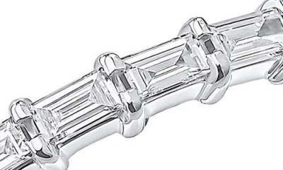 Lana Jewelry 14k White Gold Diamond Baguette Stack Ring In Metallic