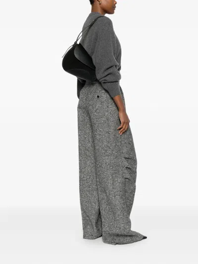 Neous Leather Shoulder Bag In Black