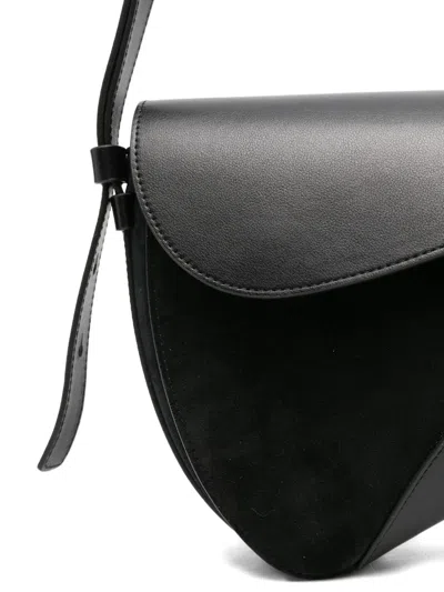 Neous Leather Shoulder Bag In Black