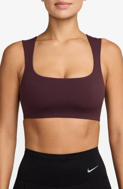Nike Women's Zenvy Light-support Lightly Lined Sports Bra In Burgundy