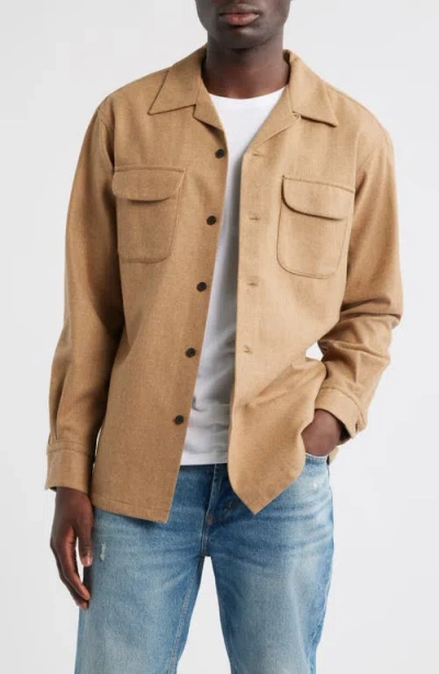Pendleton Board Wool Flannel Button-up Shirt In Brown