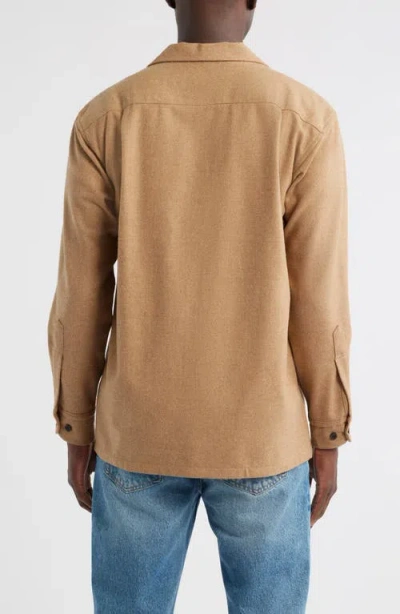 Pendleton Board Wool Flannel Button-up Shirt In Brown