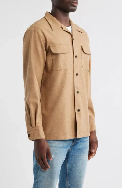 Pendleton Board Wool Flannel Button-up Shirt In Brown