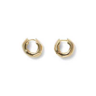 Undefined Jewelry Men's Faceted Hoop Earrings Gold_m Mmrz In Gold