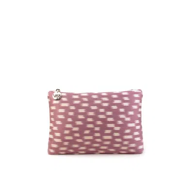 Sjw Bags London Women's Pink Aquila Ikat Clutch Bag In Mauve