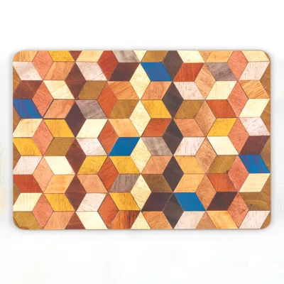 E. Inder Designs Orange / Brown Six Large Placemats In Warm Autumn Colours. With Heat Resistant Melamine Coating. Gif In Multi