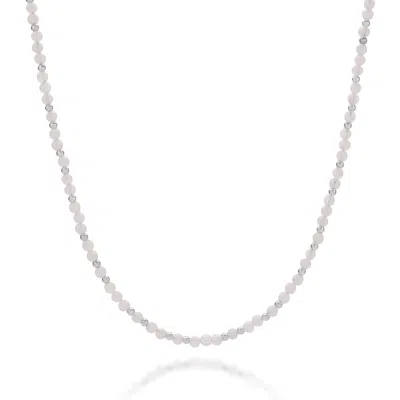 Nellou Jewellery Women's White / Silver Jewel Bead June Birthstone Necklace Sterling Silver - Moonstone In Multi