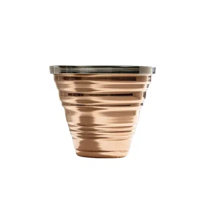 Anatoliacraft Rose Gold Serrated Pure Copper Tumbler · Handmade Copper Glass By Modeditions In Gold