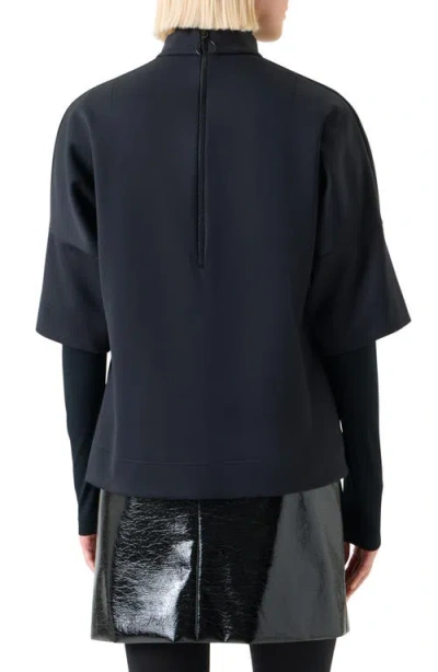 Akris Punto Record Dot Macro Sequin Embellished Top In Black