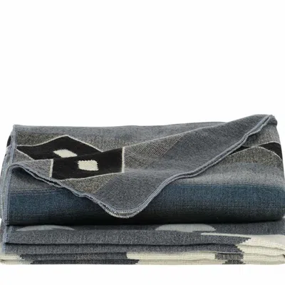 Alpaca Loca Plaid/throw Native Grey - Alpaca Wool In Gray